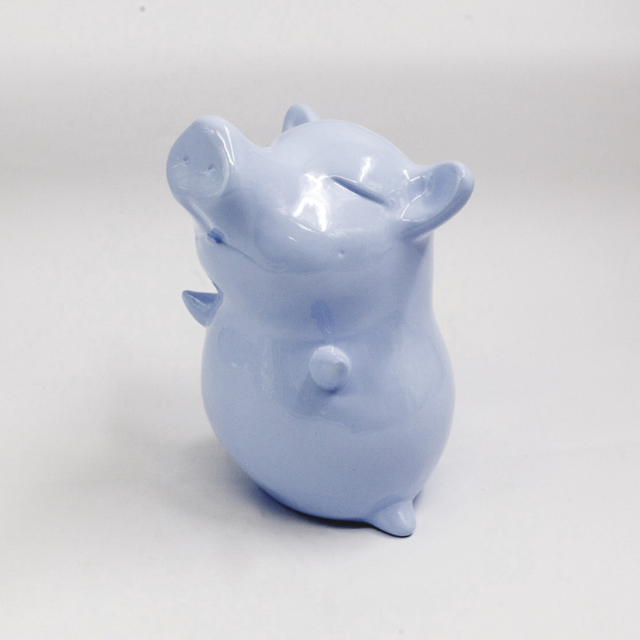 动物雕塑衍生品《lucky piggy》系列-小蓝猪/衍生品/雕塑摆件