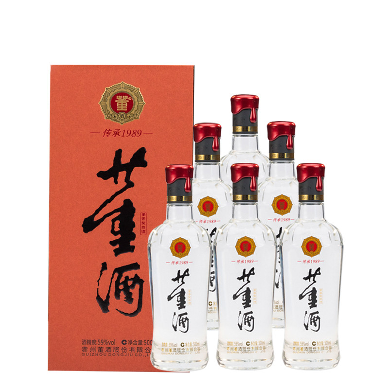 传承1989董酒59度 500ml*6 董香型 纯粮固态酿造白酒【正品 价格