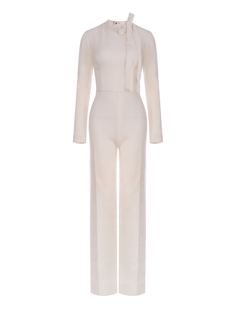 ermanno scervino/依玛诺 诗维诺女款白色连体衣套装女士连衣裙