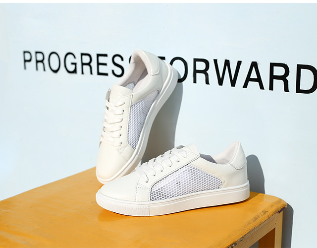 【鞋神家】MR.ING简约网面时尚款透气小白鞋