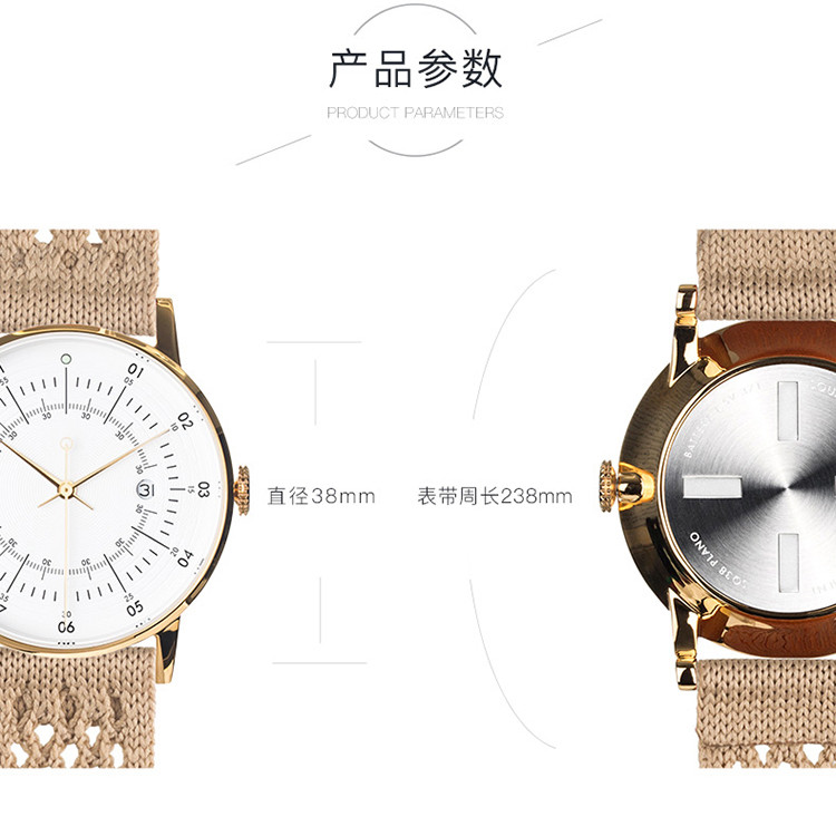 ezra&cc/ezra&cc plano系列休闲潮流女式石英腕表 ez38 ps-49