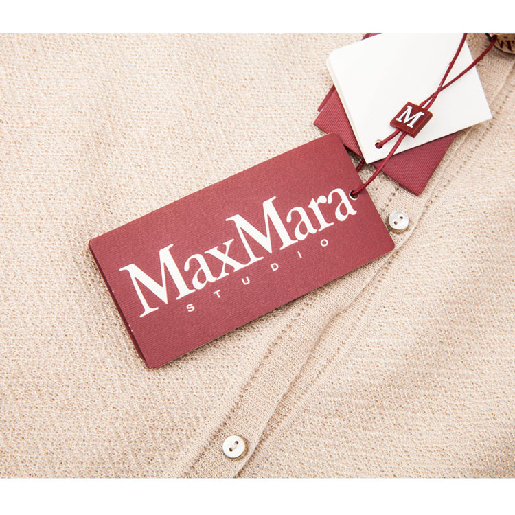 maxmara/麦丝玛拉studio混合材质金属丝线编织女士九分袖针织衫女士