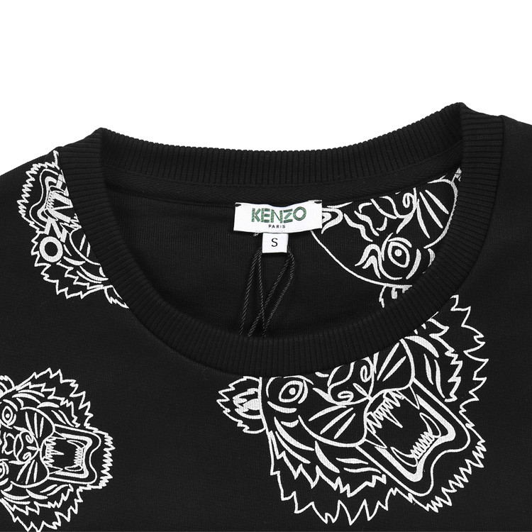 KENZO\/高田贤三纯棉虎头印花图案设计女卫衣