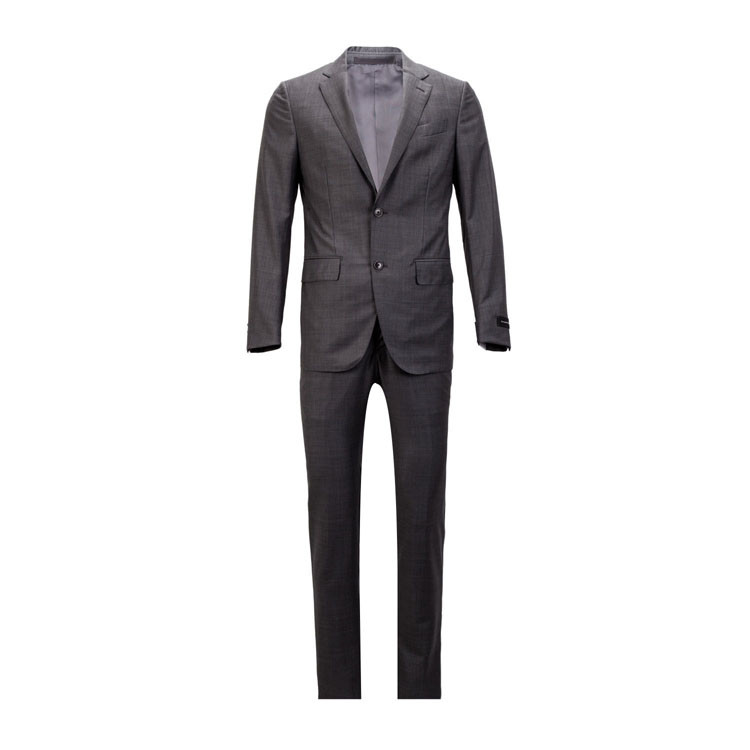 ermenegildo zegna/杰尼亚羊毛材质纯色双开叉男士西服套装 断码