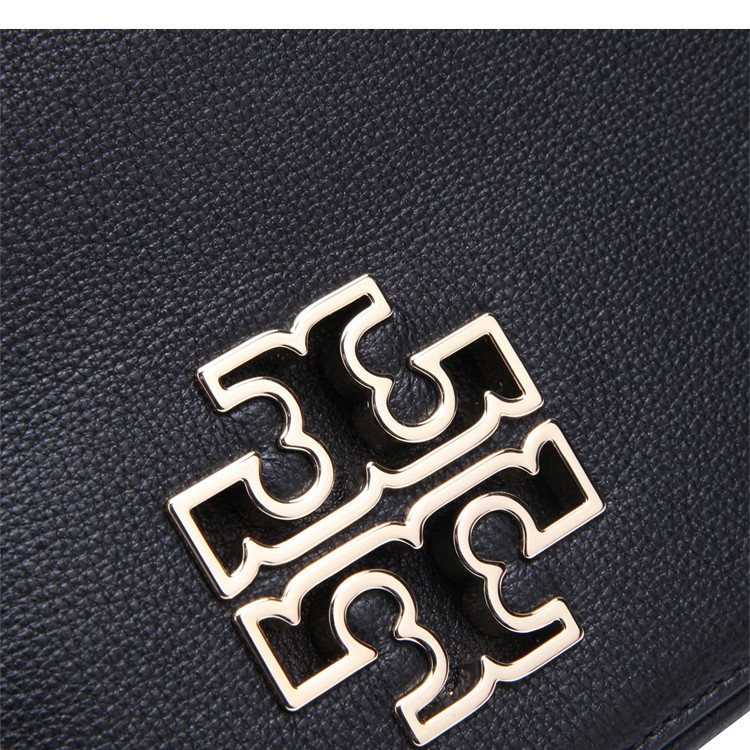 tory burch/汤丽柏琦牛皮经典金属logo装饰女士单肩斜挎包