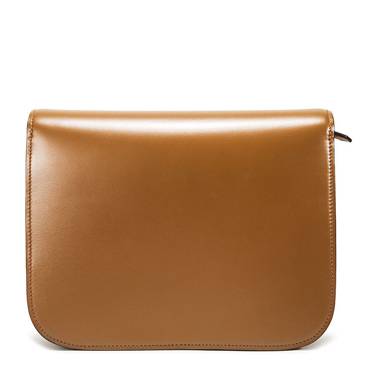 celine/赛琳 焦糖色牛皮女士皮质单肩包box棕色