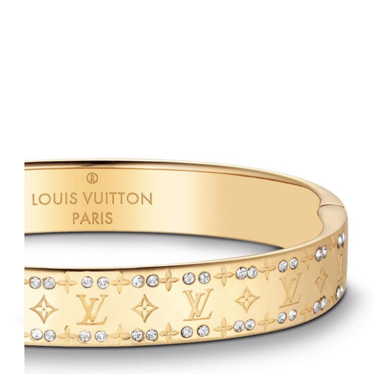 louis vuitton/路易威登 金色小钻小号strass手镯m64860 s码