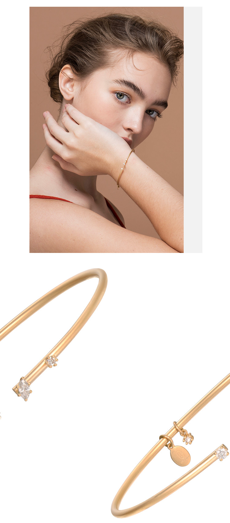 bidou jewelry/bidou jewelry seed种子系列"babe"18k金钻石手镯