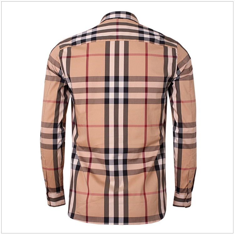 burberry/博柏利 19秋冬 服装 驼色棉质经典格纹时尚休闲男士长袖衬衫