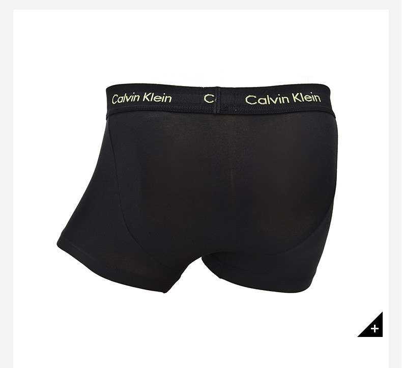 calvin klein/卡尔文·克莱因 男士简约舒适品牌logo黑色宽边平角内裤