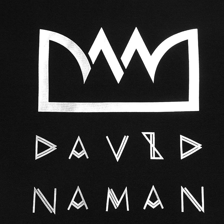 男士短袖t恤圆领 黑色 大卫logo皇冠 短袖t恤-男士短袖t恤david naman