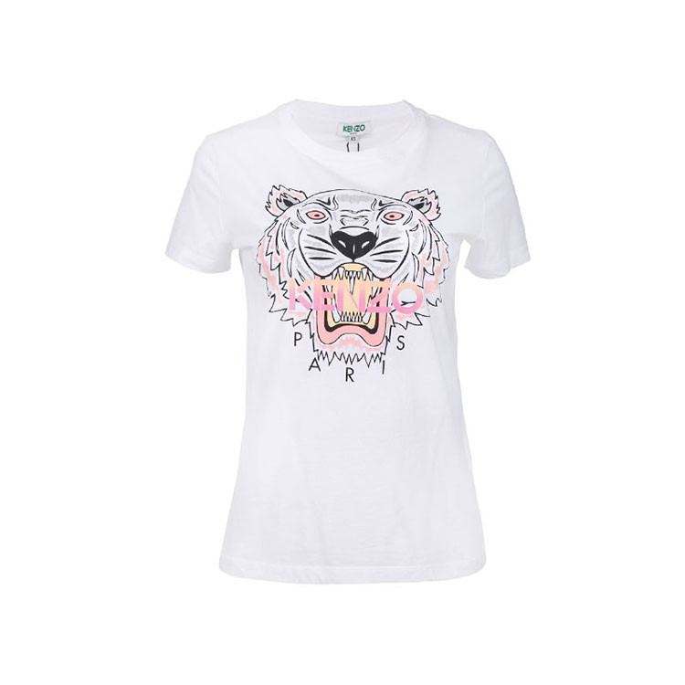 kenzo/高田贤三 17年春夏新品 经典狮子头logo棉质圆领短袖t恤 女士