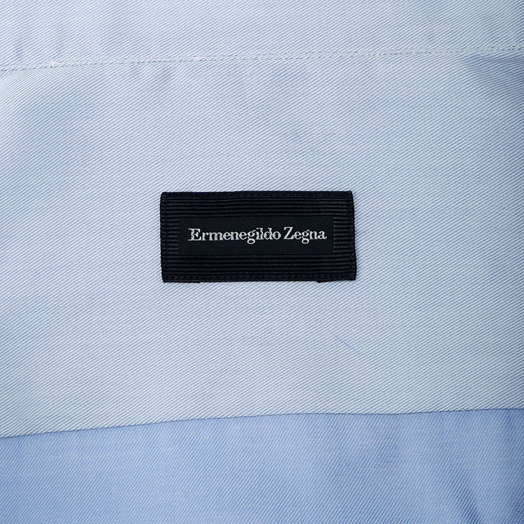 ermenegildo zegna/杰尼亚 17年春夏新品 纯棉尖领系扣长袖衬衫 男士