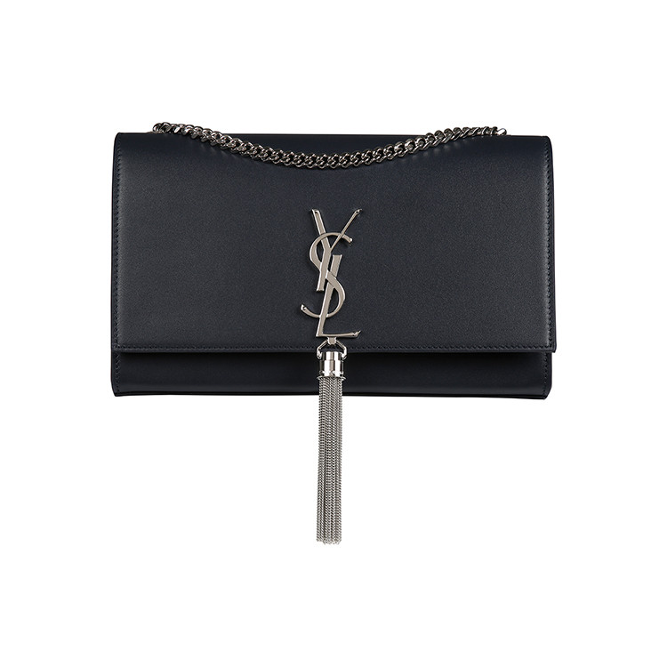 yves saint laurent/圣罗兰 monogram mewdium kate金属logo流苏牛皮