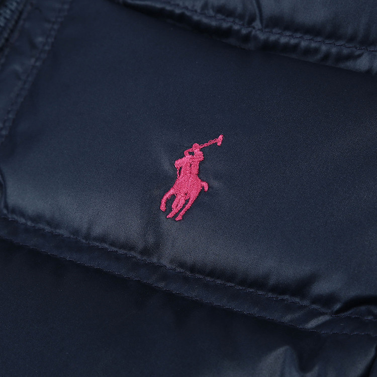 ralph lauren/拉夫劳伦 刺绣logo拉链口袋连帽 女童羽绒服/棉服 g30jd