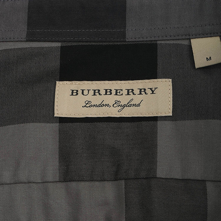 burberry/博柏利 经典格纹格纹棉质长袖男士衬衫 3983523