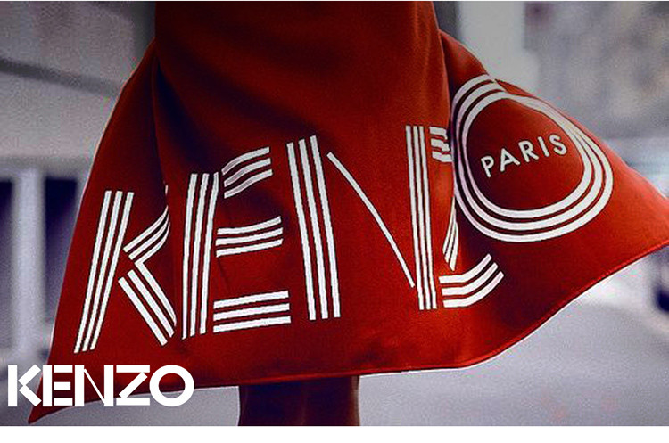 【2018秋冬】kenzo/高田贤三 刺绣虎头图案装饰 扣领尖领 男士长袖