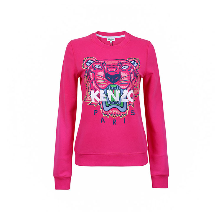 kenzo/高田贤三 17年春夏新品 经典狮子头logo棉质圆领长袖卫衣 女士