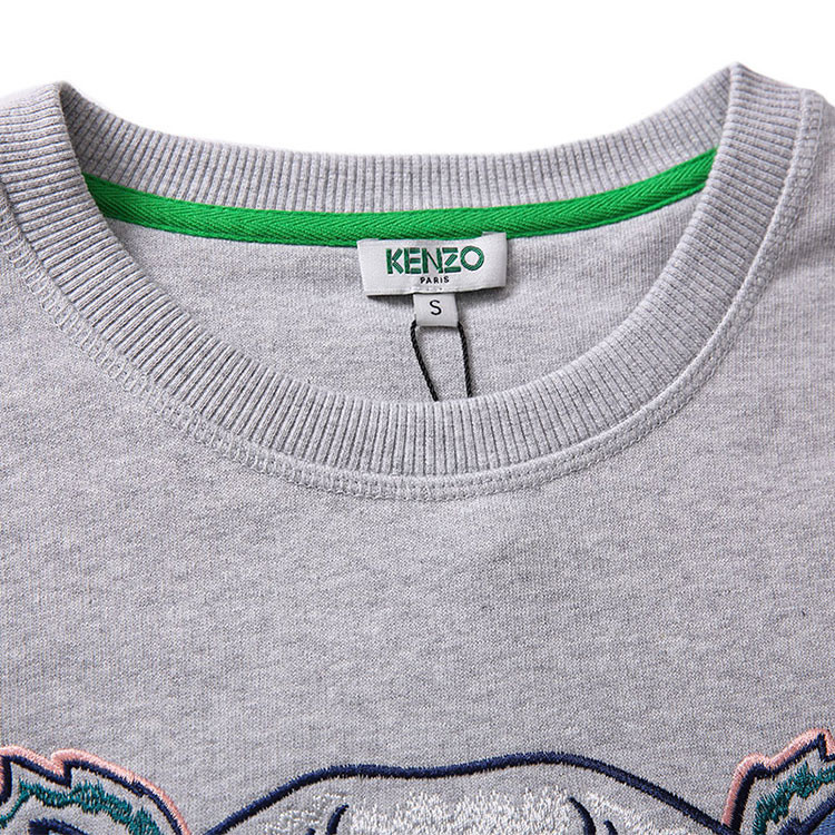 kenzo/高田贤三 17年春夏新品 经典狮子头logo棉质圆领长袖卫衣 女士