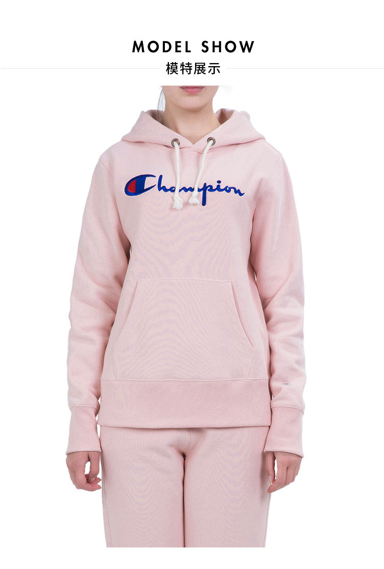 champion/champion 女士黄色棉质连帽卫衣 110975 bfw