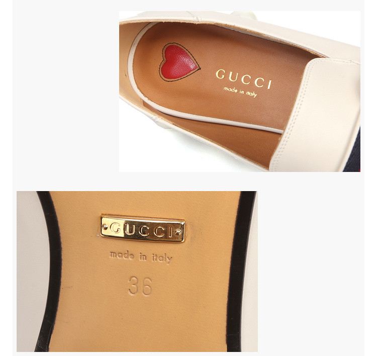 gucci/古驰 女士黑色羊皮双g中跟乐福鞋 423559 dkhc0