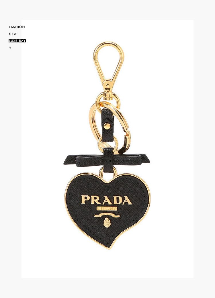 prada/普拉达 女士黑色pvc配金属钥匙链挂链 清仓j 1tl126 2ewr f0002