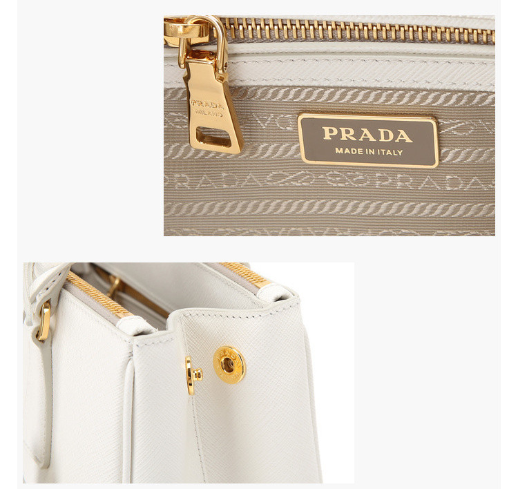 prada/普拉达女士galleria系列杏色牛皮手提单肩斜挎包清仓j1ba863nz