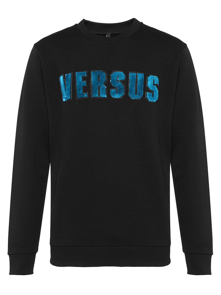 versus versace 男款黑色男卫衣【官方授权】