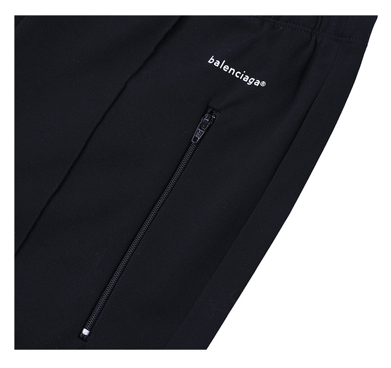 balenciaga/巴黎世家18年秋冬 男士 logo黑色 男士休闲裤