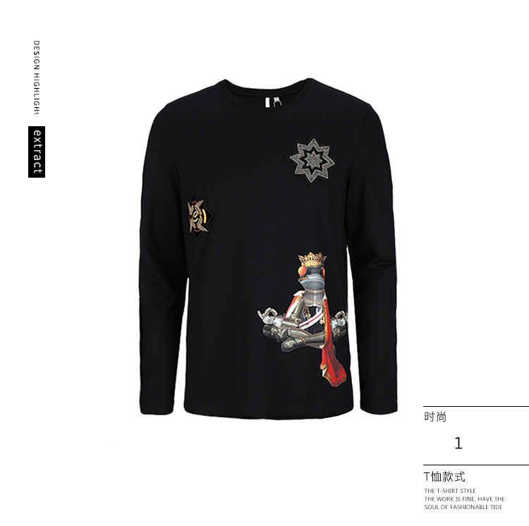 【designer menwear】 creazioni/creazioni 男士长袖t恤 混纺 青蛙