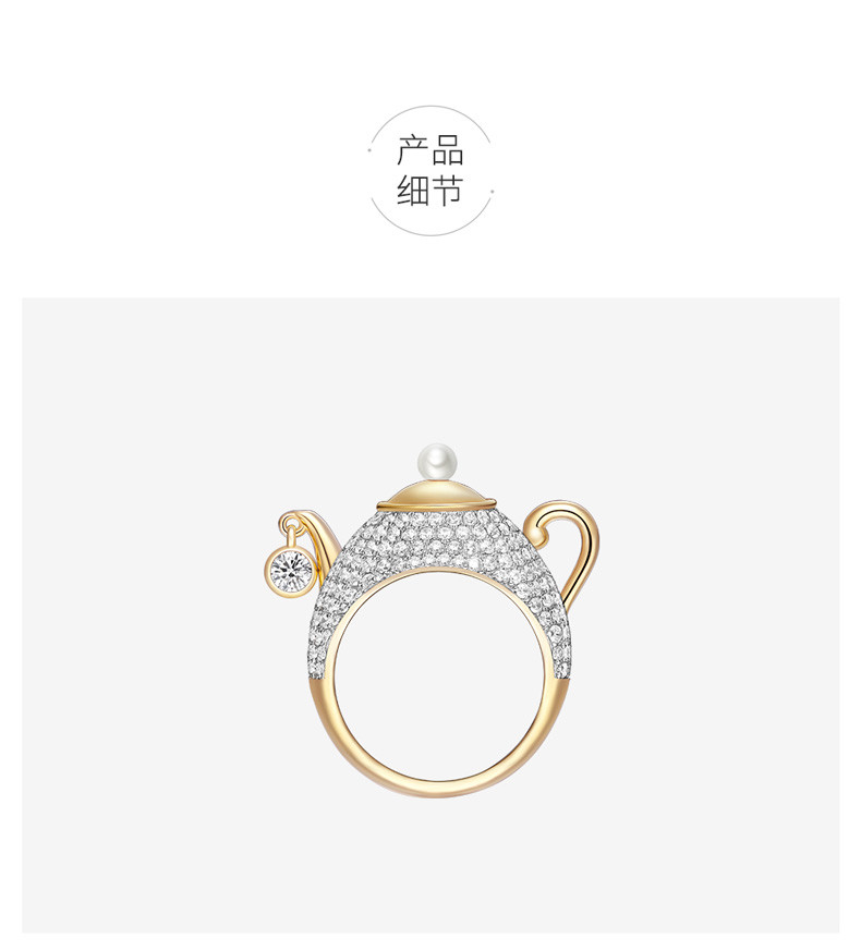 【designerjewelry】hefangjewelry/何方珠宝童话系列 奇妙茶壶戒指