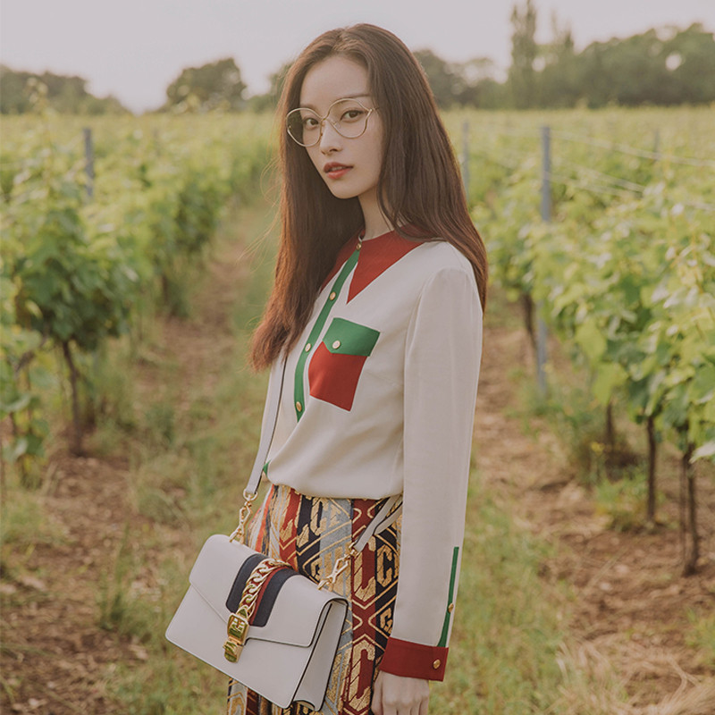 gucci/古驰眼镜架男女款古驰镂空珍珠款近视镜框倪妮明星同款gg0254oa