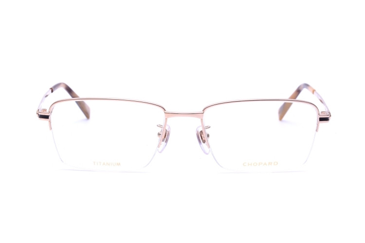 chopard/萧邦 眼镜框男女商务钛金属半框近视镜架vchc43k