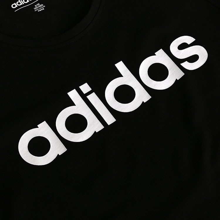 阿迪达斯adidas neo 女 经典字母logo休闲运动透气圆领短袖t恤 cv7026