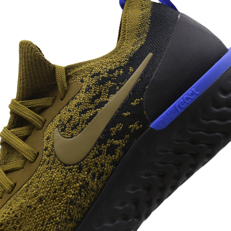 nike/耐克 2018 男 epic react flyknit飞线编织颗粒黑白彩虹轻便透气