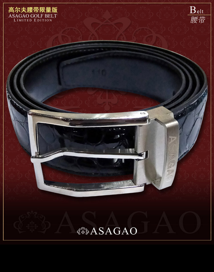 asagao 男士高尔夫腰带 高尔夫服装配饰 genuine leather golf belt