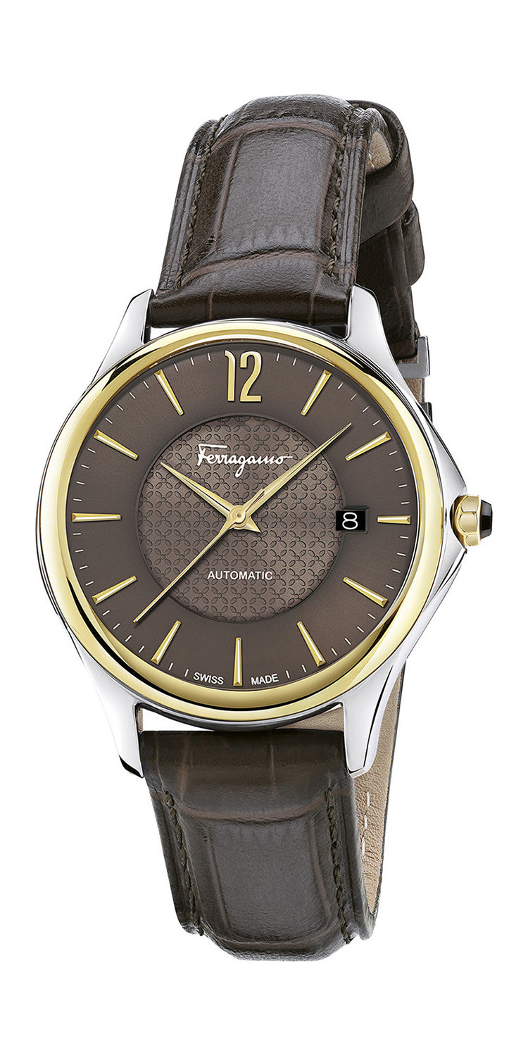 ferragamo/菲拉格慕 ferragamo time系列男士圆形自动上链机械腕表