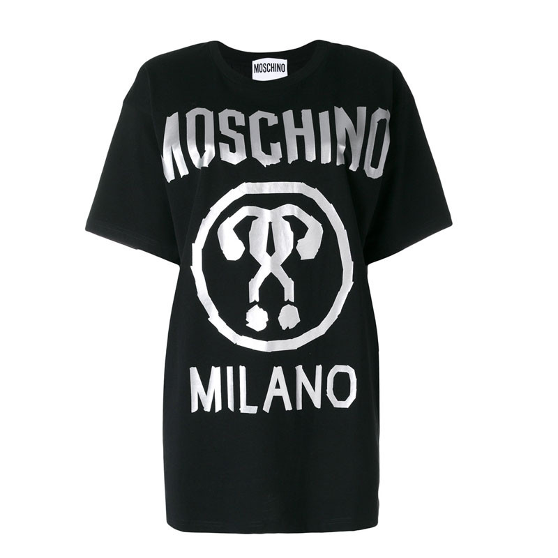 moschino/莫斯奇诺 黑问号女士短袖t恤