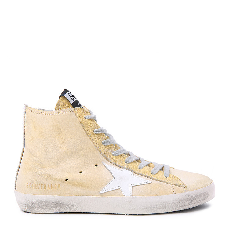 golden goose,golden goose街拍 golden goose/golden goose francy系列五角星装饰做旧感高帮真皮运动