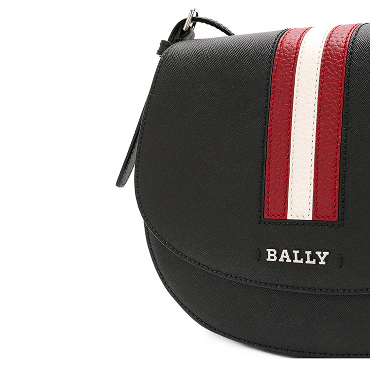 bally/巴利 女士黑色牛皮条纹翻盖单肩斜挎包 6219006 supra xbody md