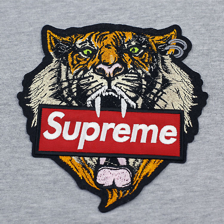 supreme spain/supreme spain 18秋冬 潮流logo明星经典款纯棉灰色
