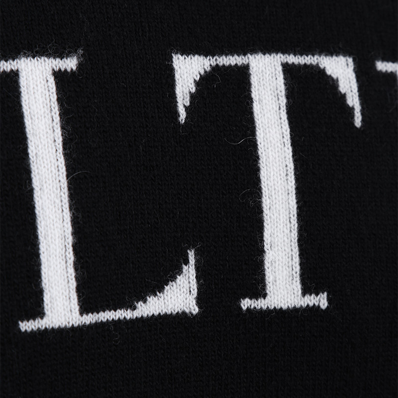 男士品牌字母logo黑色棉质时尚圆领长袖卫衣 rv3kc26u-54h-0no
