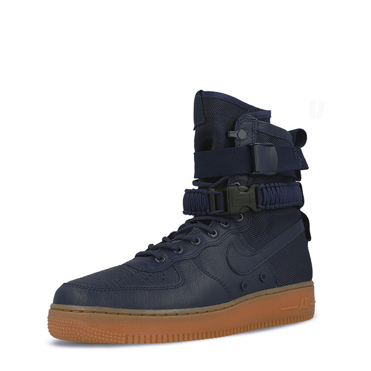 【nike耐克 男士板鞋/休闲鞋】nike sf air force 1 深蓝 牛筋底 高帮