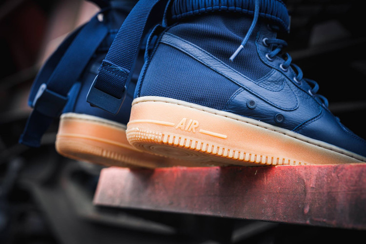 【nike耐克 男士板鞋/休闲鞋】nike sf air force 1 深蓝 牛筋底 高帮