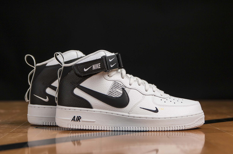 nike air force 1 af1简版 ow 黑白高帮板鞋 804609-103