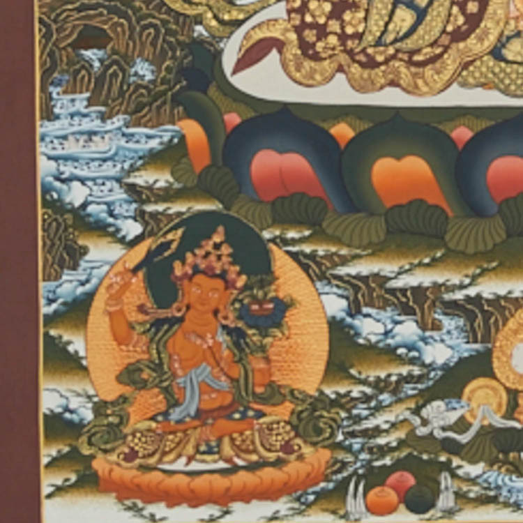 供奉文殊菩萨得智慧加持,福慧双修.