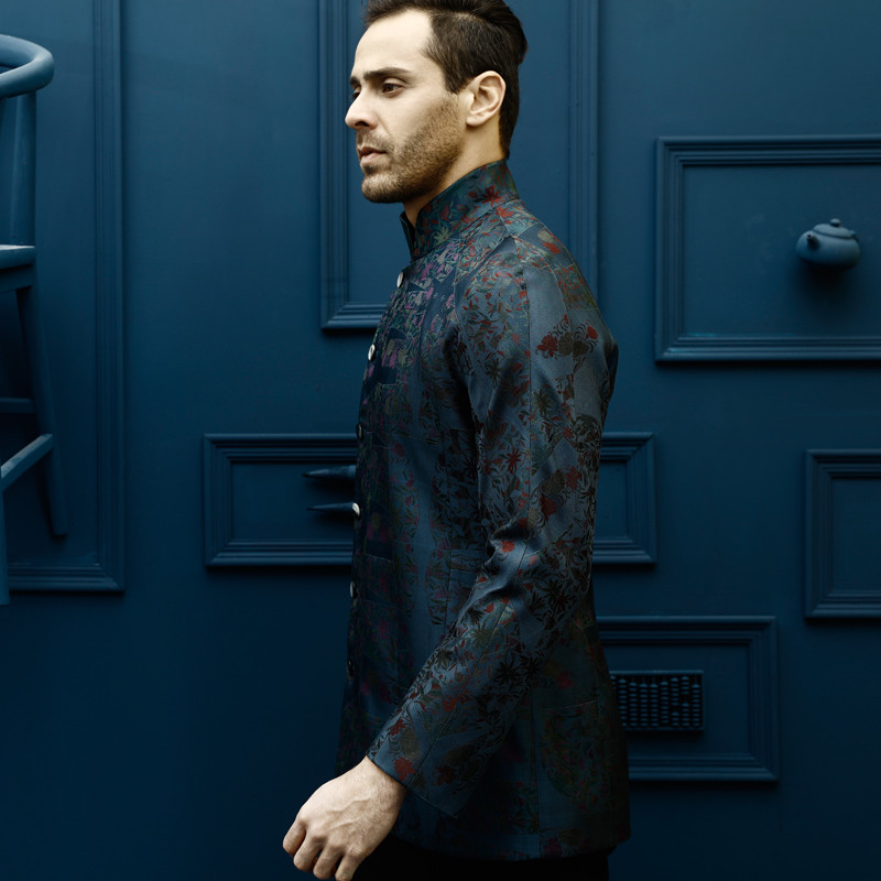 zhengxitang/正蹊堂 song brocade coat/宋锦外套 纯手工真丝宋锦男士