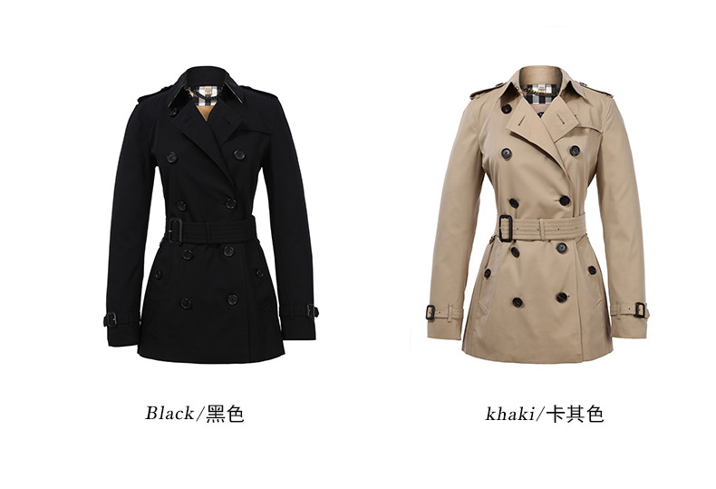 burberry/博柏利 短款双排扣女士风衣外套3900548