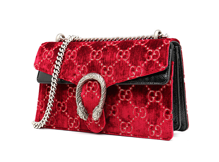gucci/古驰 dionysus系列 红色其它材质女士单肩包 4002499jtib