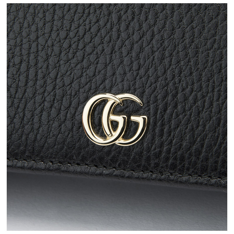 gucci/古驰ggmarmont金属双glogo装饰牛皮革女士单肩包
